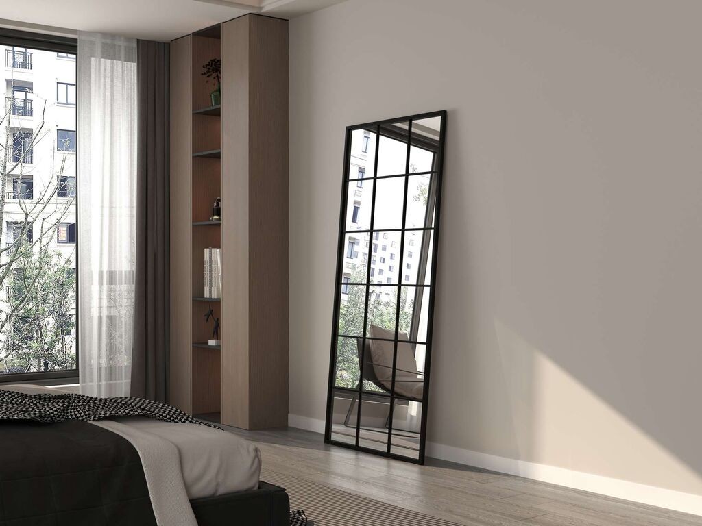 Подно огледало Hanah Home Karex, 80 см x 180 см, црно