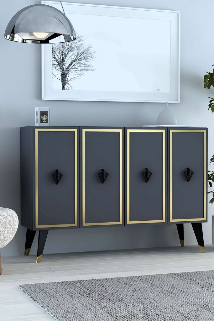 Hanah Home Console 8178KM-32, 120x80x29,6 см, Антрацит