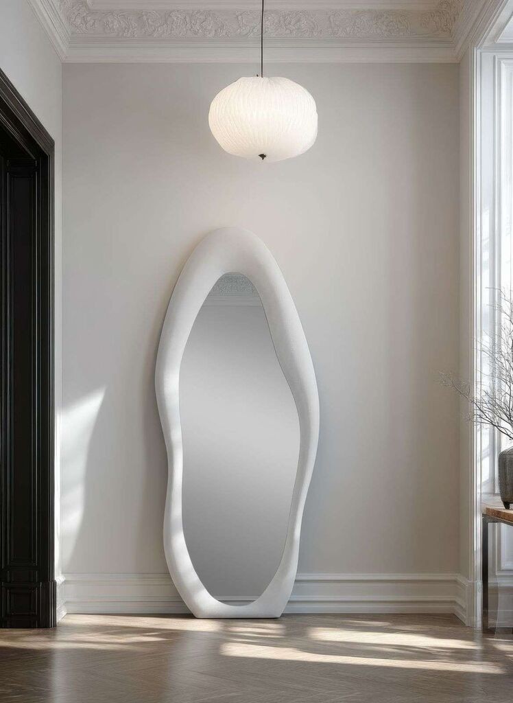 Подно огледало Hanah Home Nero, 70 x 165 см, крем