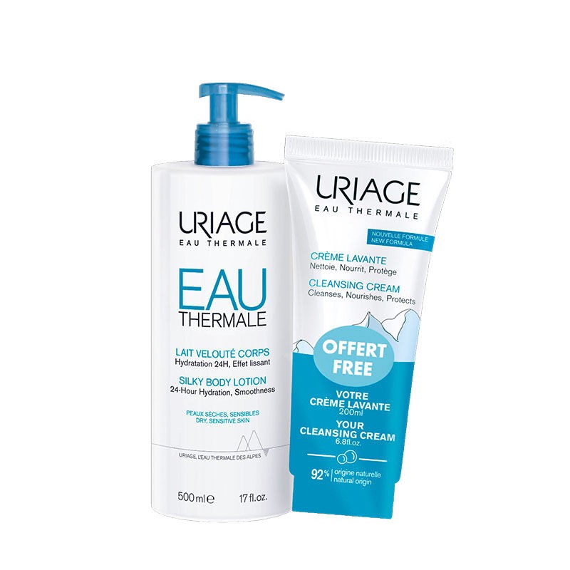 URIAGE Сет Eau Thermale Лосион за тело 500мл. + Крема за чистење лица 200мл.