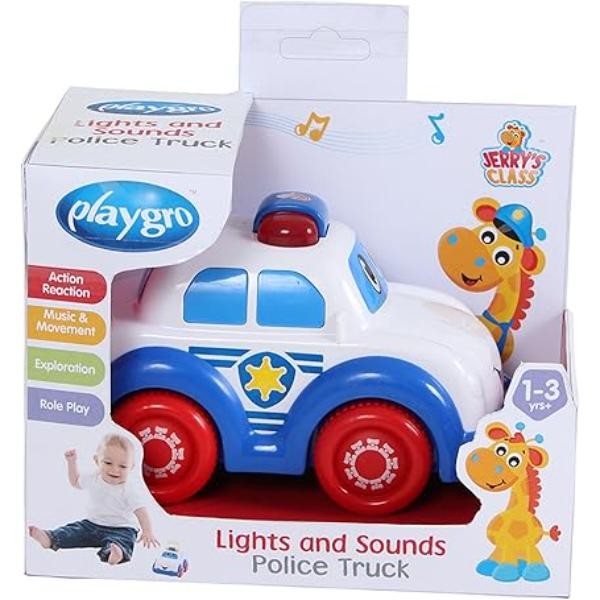 Playgro Светлечка музичка играчка полициско возило