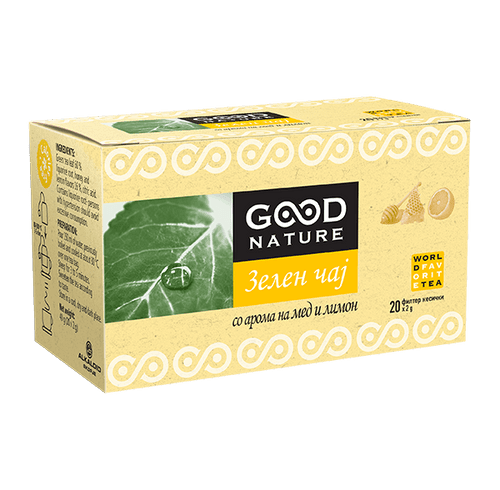 ALKALOID  Зелен чај со мед и лимон GOOD NATURE 20 кесички