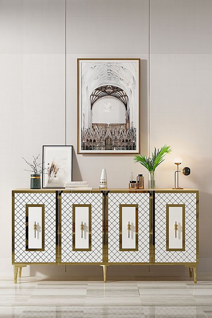 Домашна конзола Hannah Puma 150, 150x75x32 см, бела