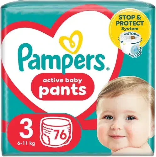 PAMPERS Пелени Pants 3 (6–11кг.) ,76 парчиња