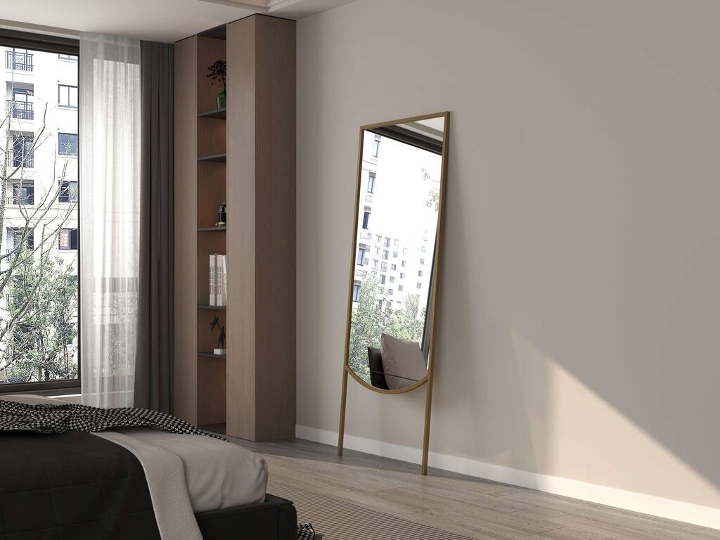 Подно огледало Hanah Home Econo, 70 см x 180 см, златна боја