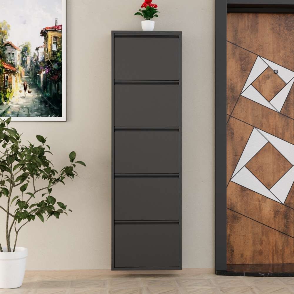 Полица за чевли Hanah Home, 50x169x15 см, Антрацит