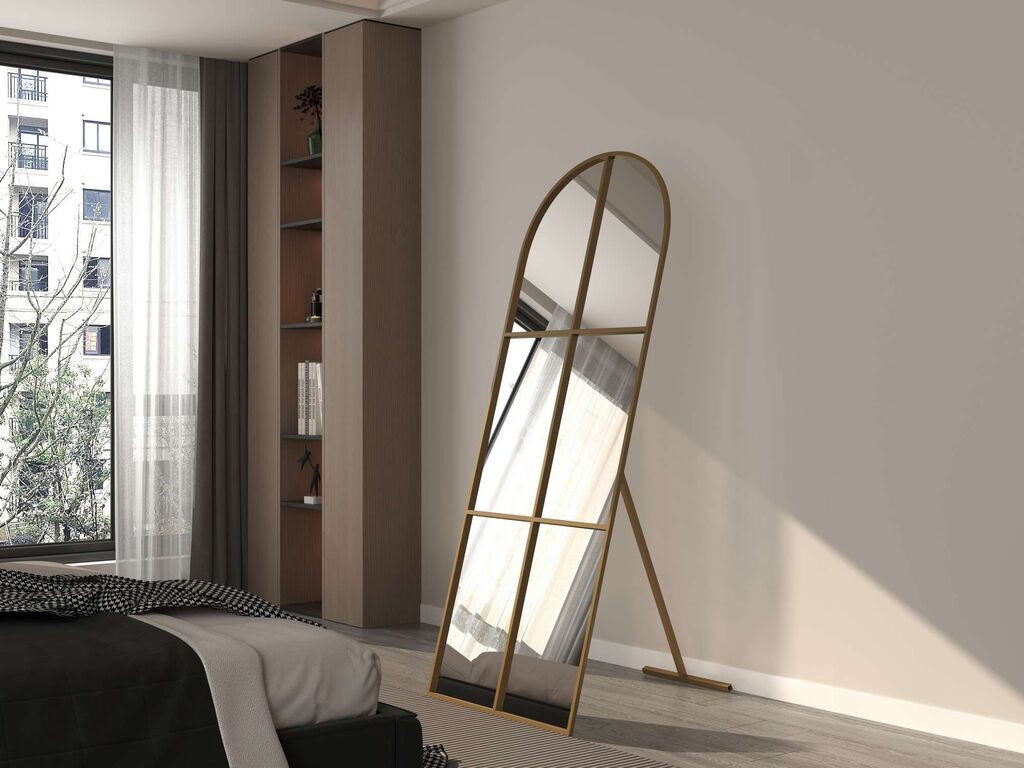 Огледало за под Hanah Home Influencer, 70 см x 180 см, златна боја