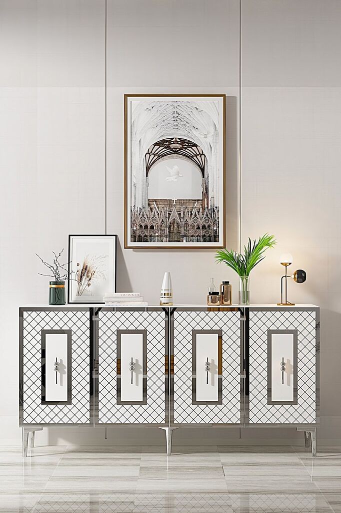 Домашна конзола Hannah Puma 150, 150x75x32 см, бела