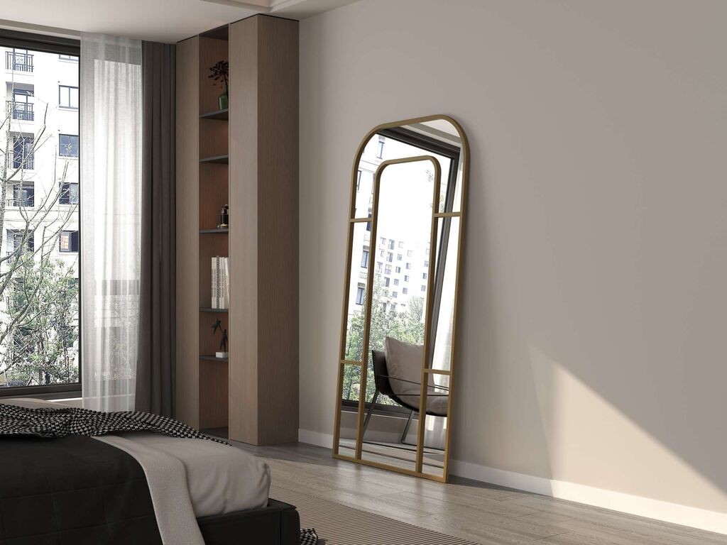 Подно огледало Форма од Hanah Home, 90 см x 180 см, златна боја