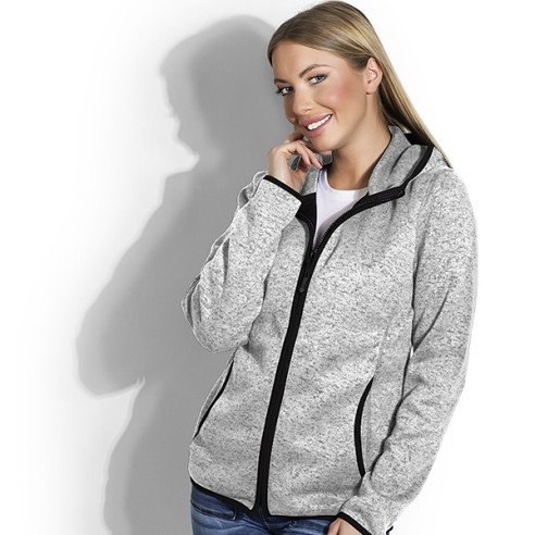 PUBLIK Дуксер, Женски, Со Патент и Качулка, Joker Lady, 52.012.15-XL, Сива