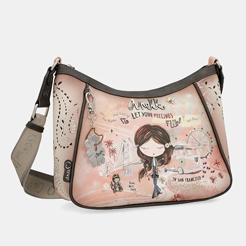 ANEKKE Чанта , За На Рамо , 1 Патент , Peace & Love Rosa , 38823-002,28*24*10цм