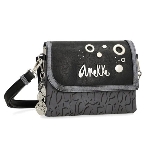 ANEKKE Чанта , 3 Прегради, Crust , 39893-278, 22*16*9цм, Црна