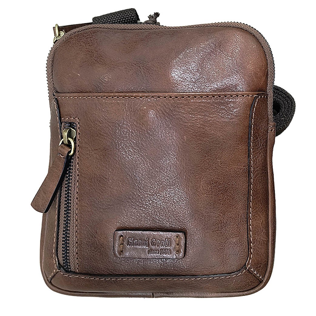 ELDA TRADE Торбичка, За на рамо, Штавена кожа, 9442385, Кафеава