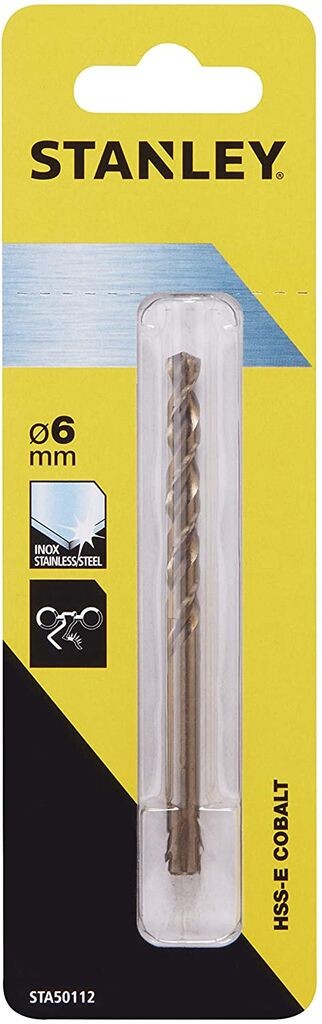 STANLEY Бургија за метал и инокс HSS-E 6мм COBALT STANLEY  STA50112-QZ