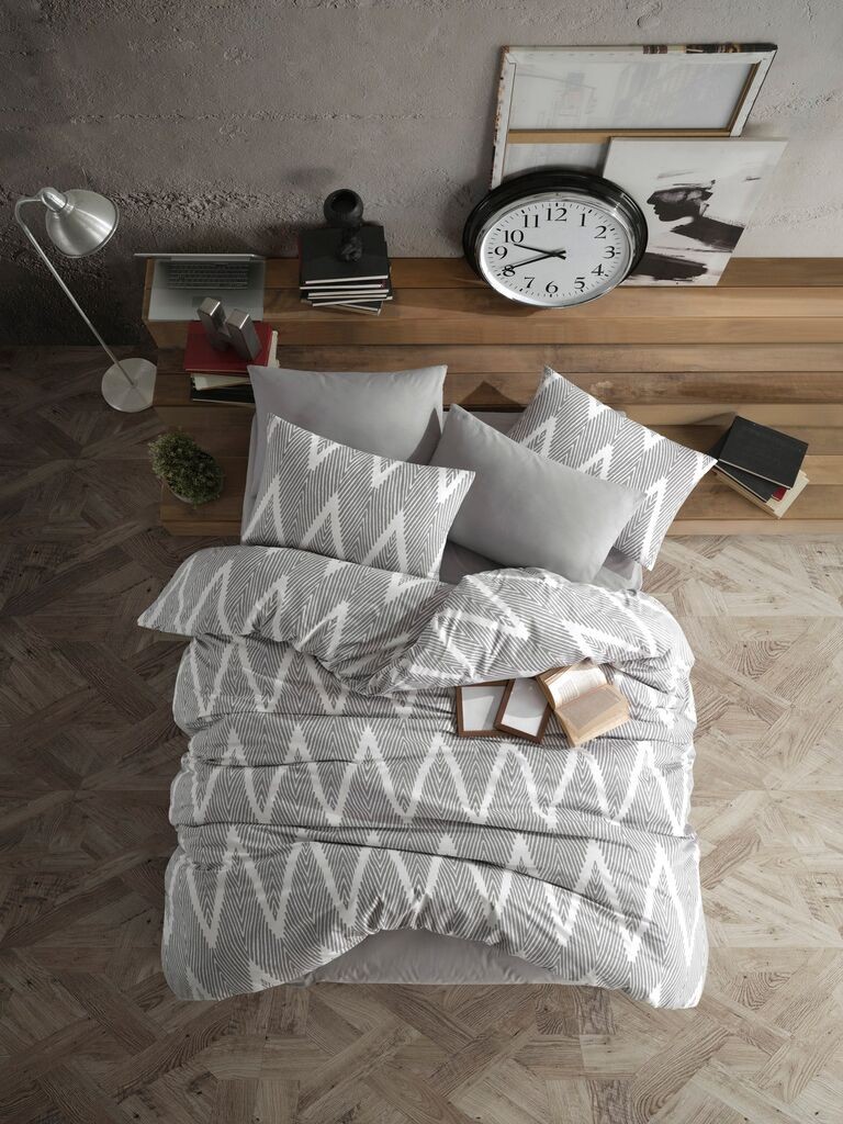 Комплет постелнина L'essentiel Maison Olivia, 200x220 cm, сива боја