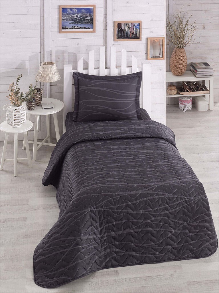 Комплет постелнина L'essentiel Maison Verda, 160x220 cm, антрацит
