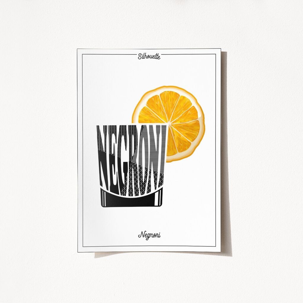 Wallity Poster Negroni-2056, 21x29,7 см, бел