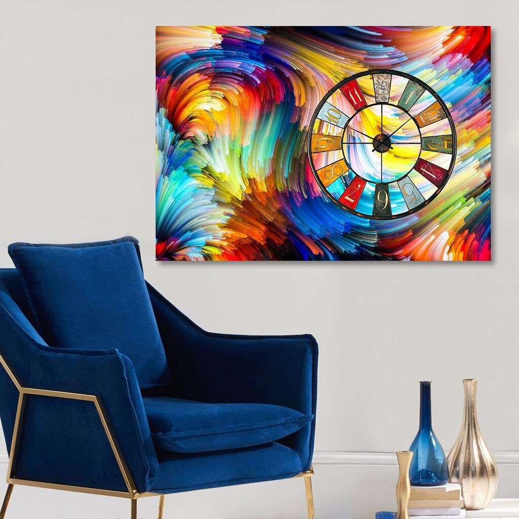 Wallity dzиден часовник ST262592861, 70x100 см, шарен