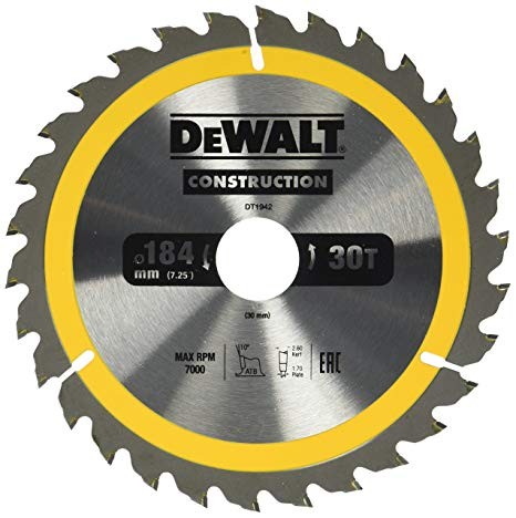 DeWALT Пила за циркулар 184x30мм 30 заби DEV  DT1942-QZ