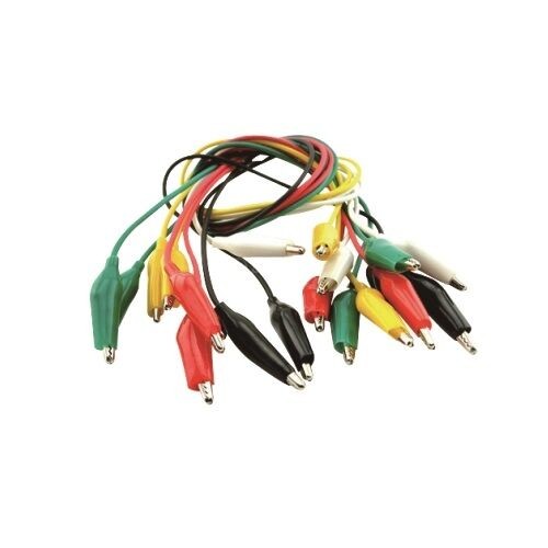 Alfa Electric Комплет крокодил каблиња 10x40cm (2 црвени, 2 црни, 2 зелени, 2 бели, 2 жолти)  CLIP-CABLES-10x40
