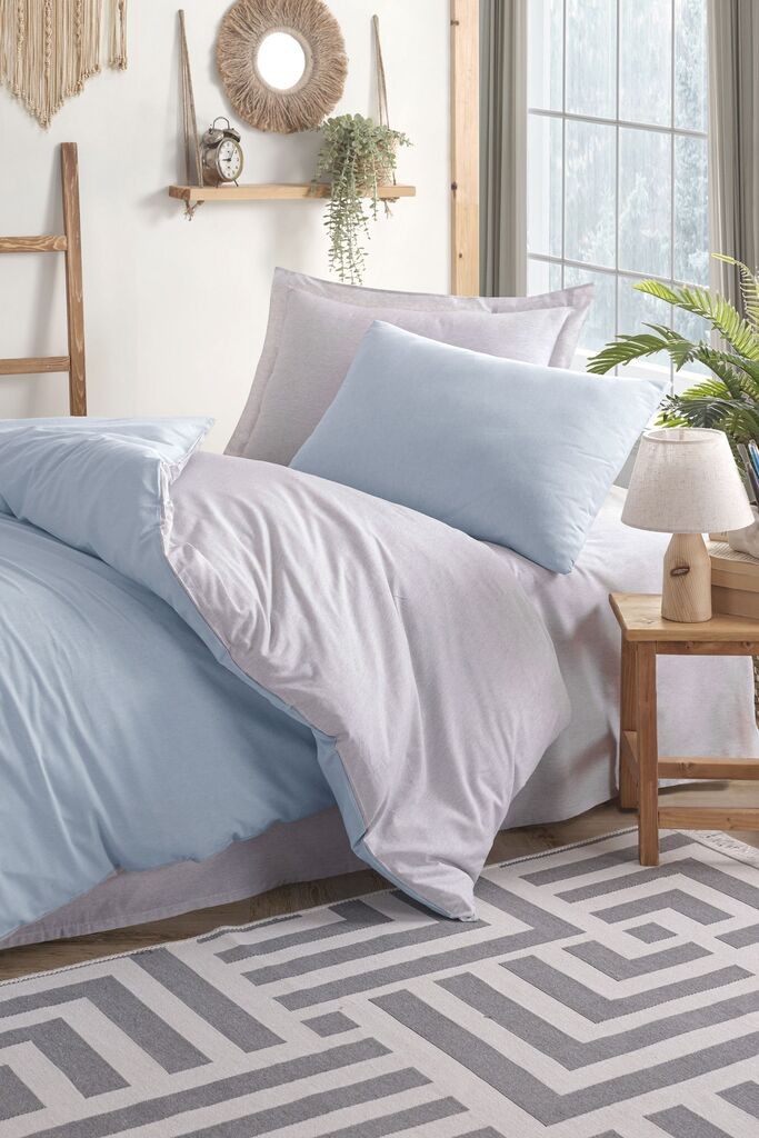Комплет постелнина L'essentiel Maison Солидна, 160x240 cm, светло сина