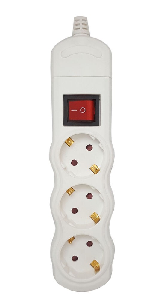 Alfa Electric Кутија за продолжен кабел со 3 дупки ALFA, со прекинувач и заштита за деца  BOX-3-SW-CHILD-ALFA