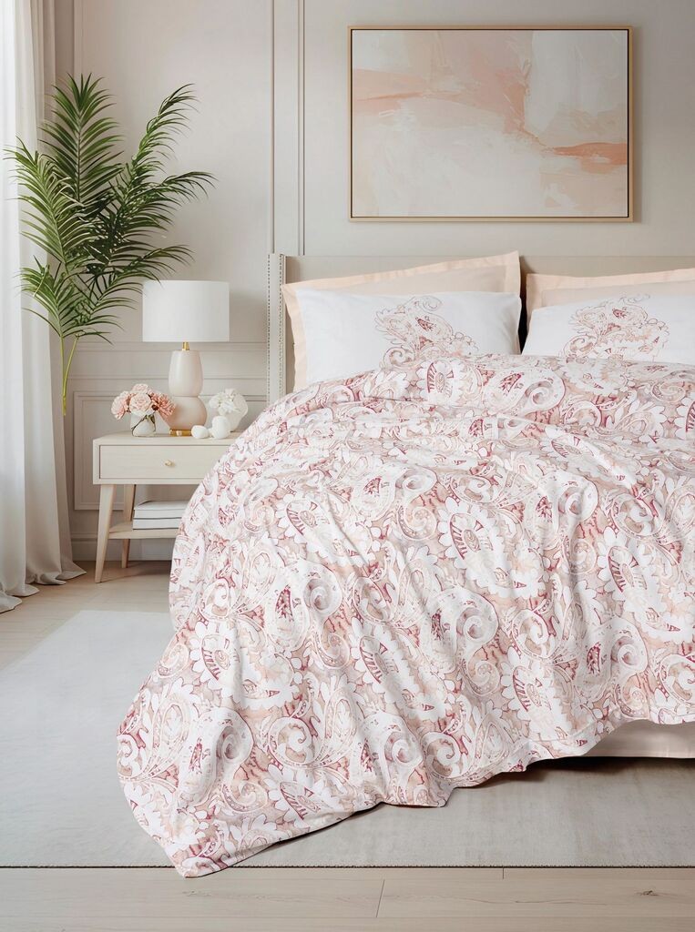 Комплет постелнина L'essentiel Maison Serava, 200x220 cm, беж-розова