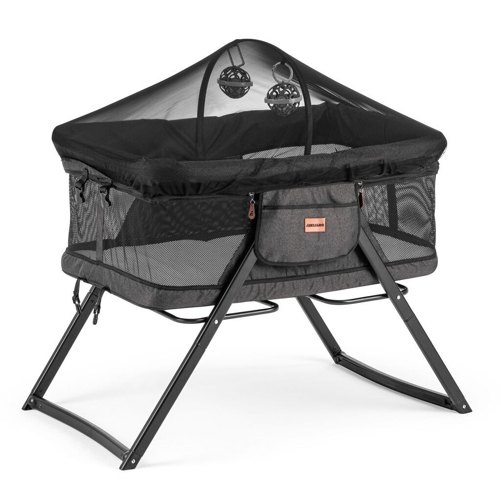 Лулка за бебиња Aberto Design Katlanir, темно сива