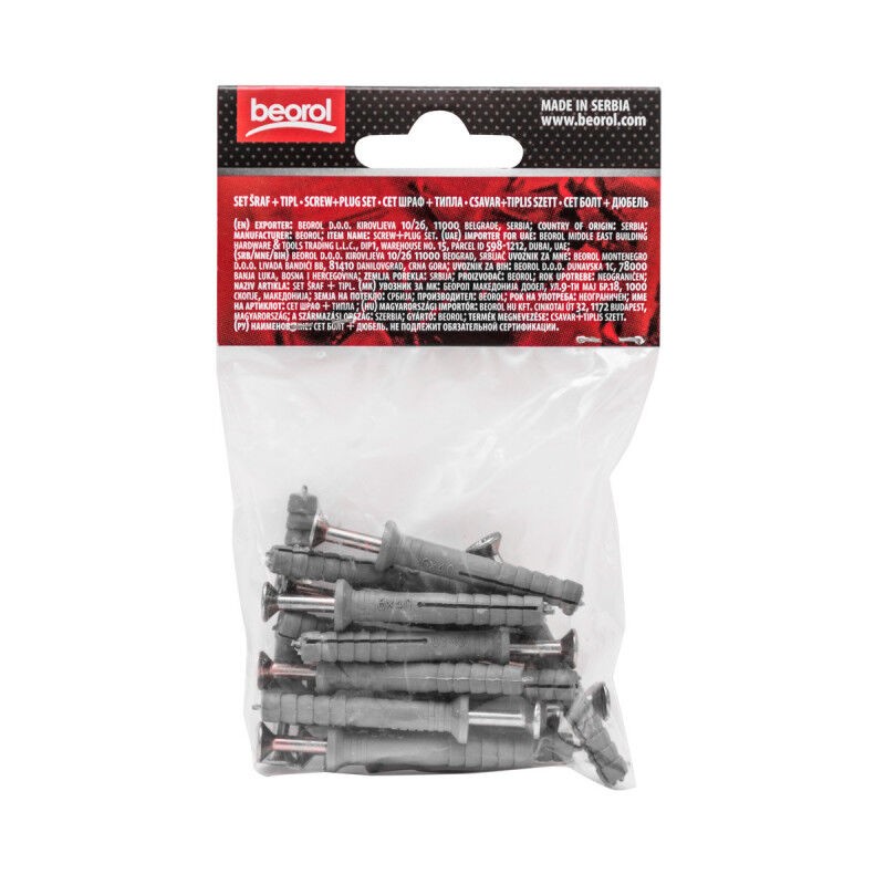 Beorol Сет штраф + типла 6x40мм, 15+15 парчиња  SETST6x40