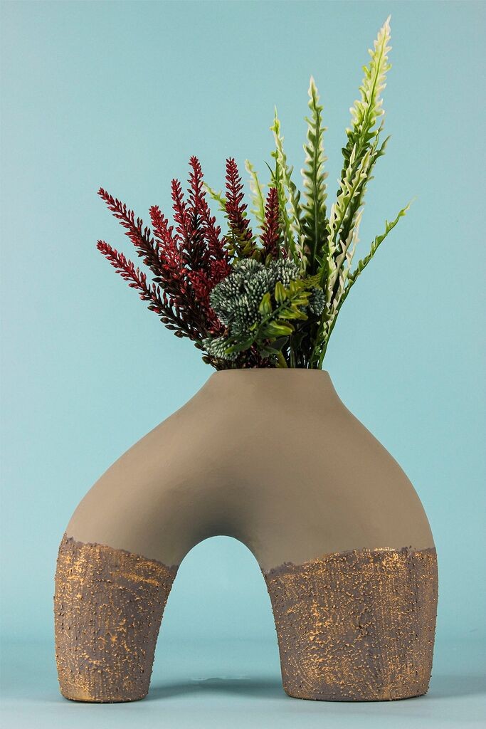 Декоративна вазна Aberto Design BK005, кафеава