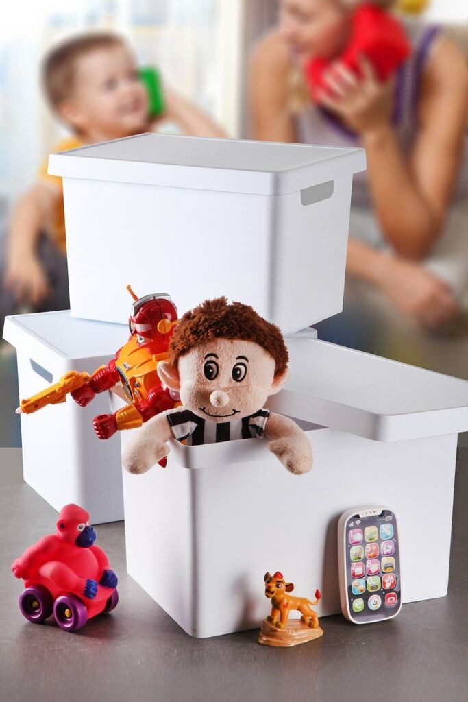 Комплет кутии за складирање Aberto Design KTKPK17-2-3, 3 парчиња, бели