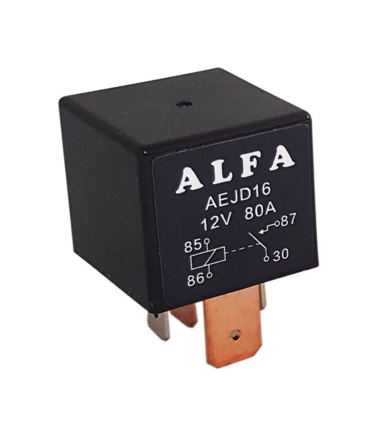 Alfa Electric Реле 12V 80A DC, 4 пина  AEJD16