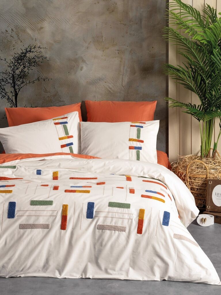 Комплет постелнина L'essentiel Maison Katy, 200x220 см, кафеава