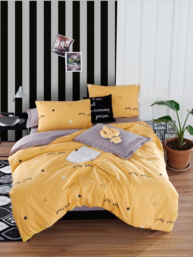 Комплет постелнина L'essentiel Maison Dide, жолта