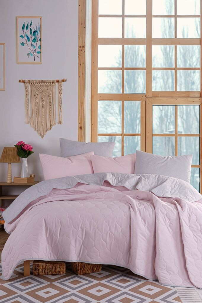 Комплет постелнина L'essentiel Maison Солидна, 200x220 cm, црна