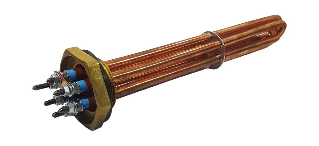 Alfa Electric Електричен грејач за котел 5/4" 3x3000W, L=250мм  HEATER-3x3000W-250