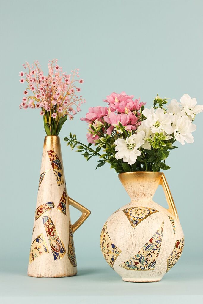 Комплет декоративни саксии Aberto Design BK016, беж