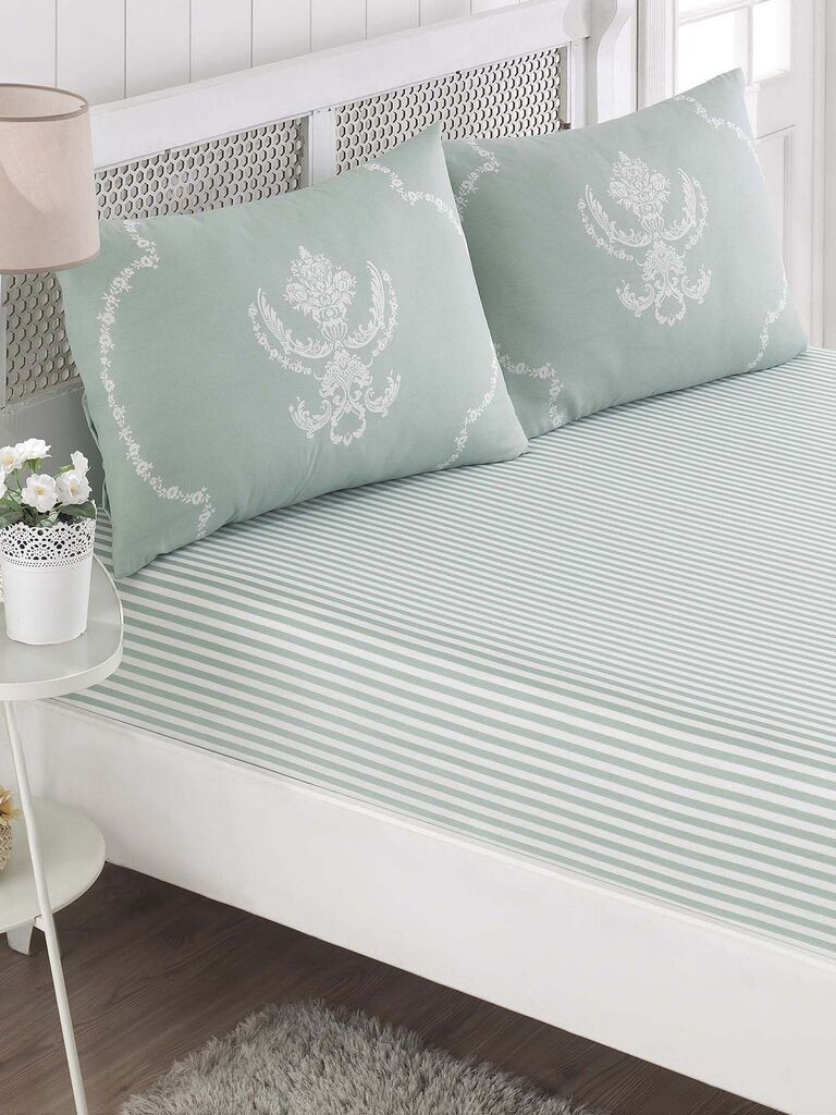 Комплет чаршафи и 2 навлаки за перници L'essentiel Maison Pure, 200x220 см, ментол боја