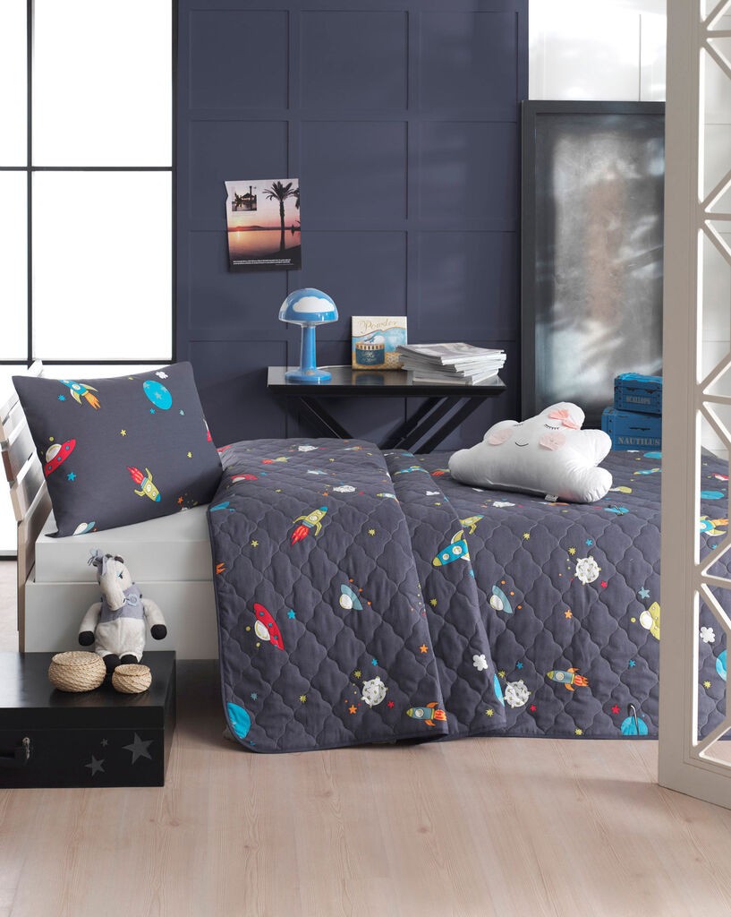 Комплет постелнина L'essentiel Maison Uzay, 180x225 cm, антрацит