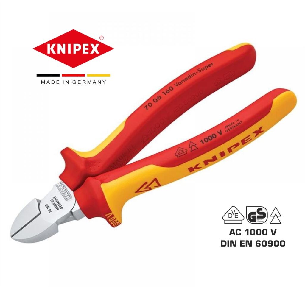 KNIPEX Дијагонална клешта за бланкирање 160мм VDE 1000V Knipex  70-06-160