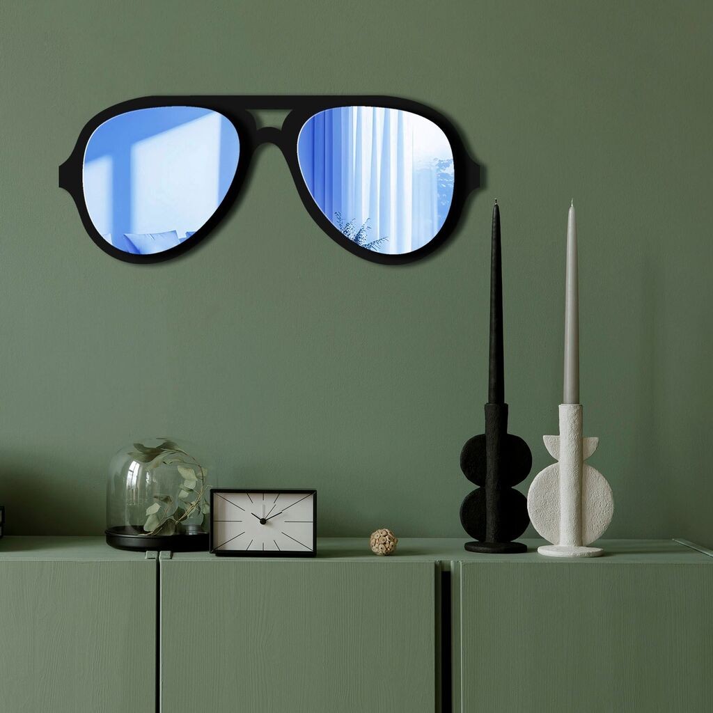 Огледало за dzид Ozgl508, 70x28 см, сино