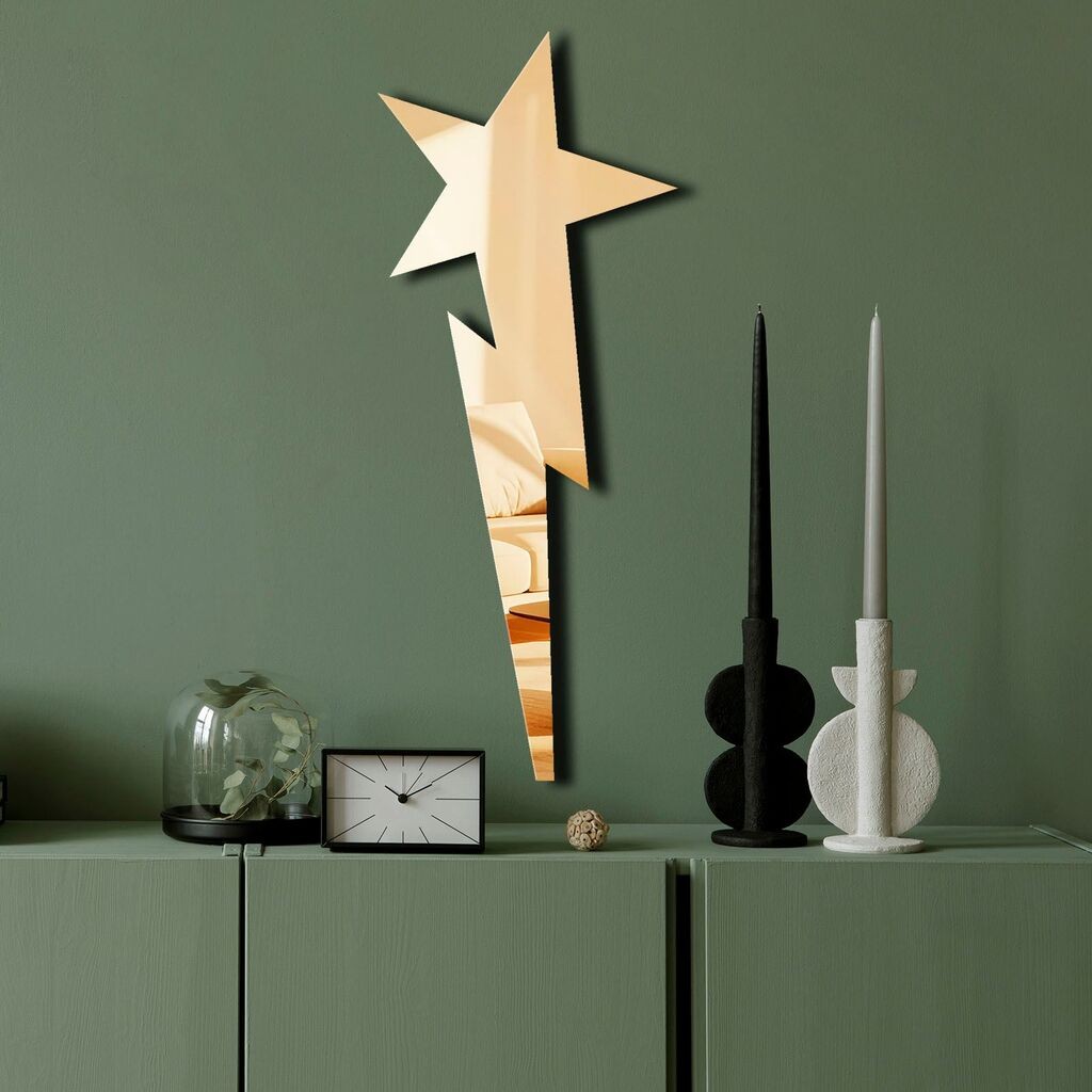 Огледало за dzид Ozgl521, 24x60 см, златна боја