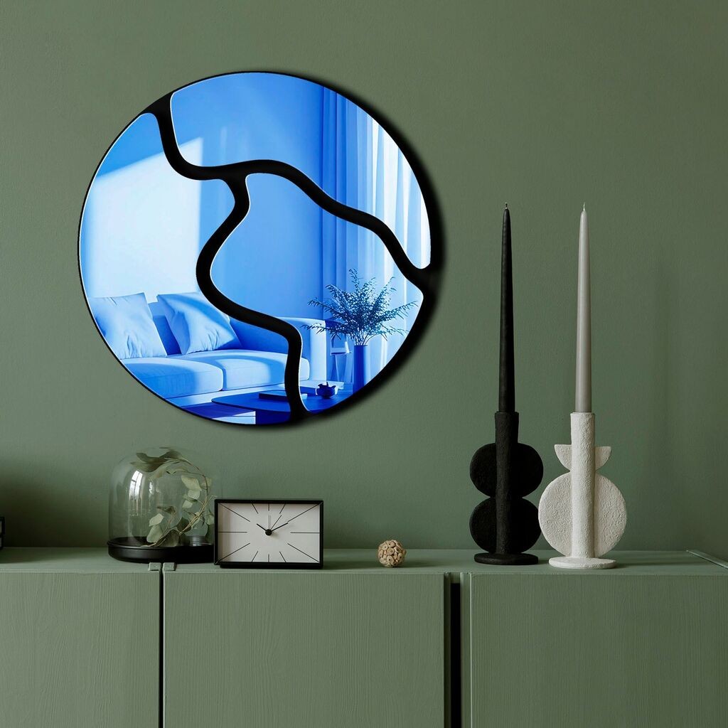 Огледало за dzид Ozgl507, 48x48 см, сино