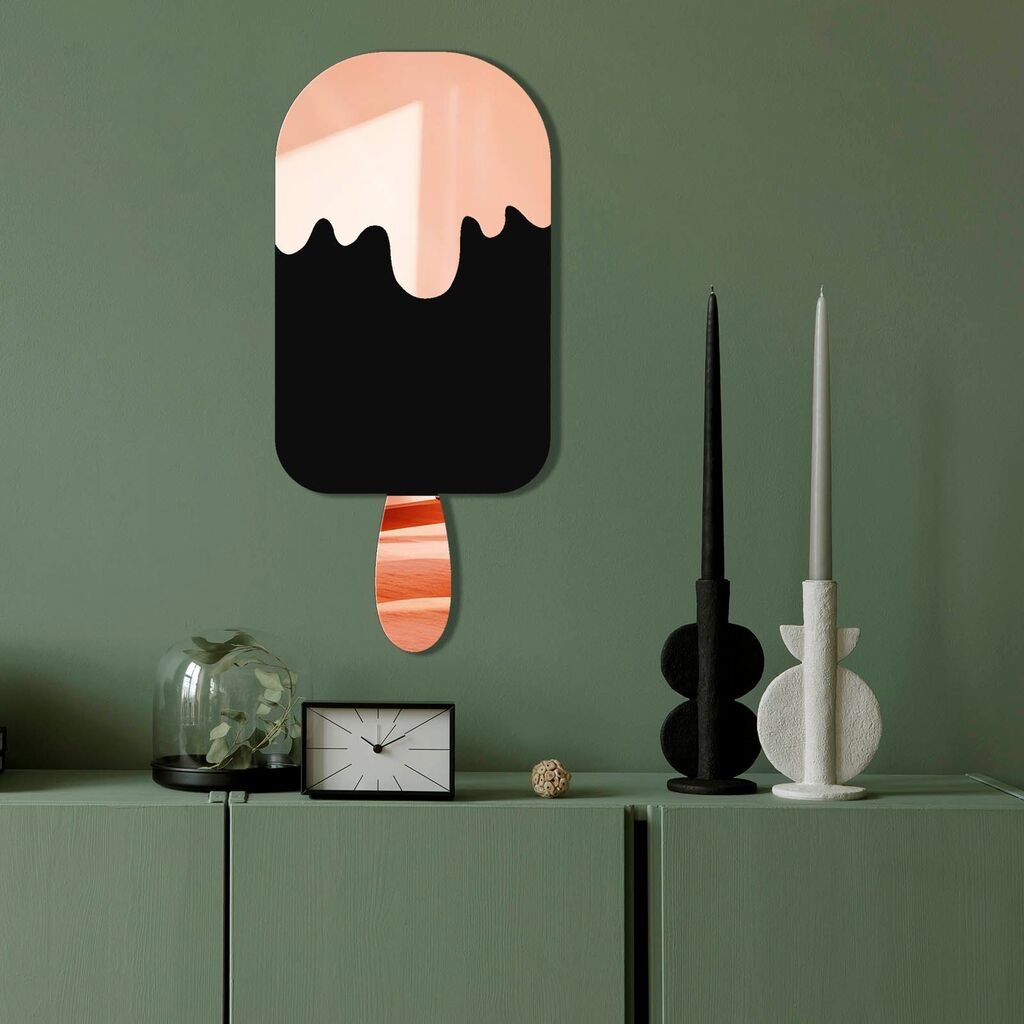 Огледало Wallity Ozgl518, 27x60 см, розево-златно