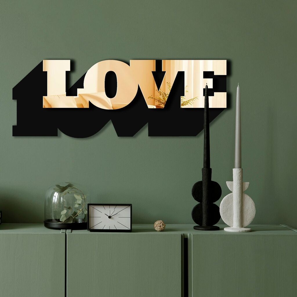 Огледало за dzид Ozgl515, 70x25 см, златна боја