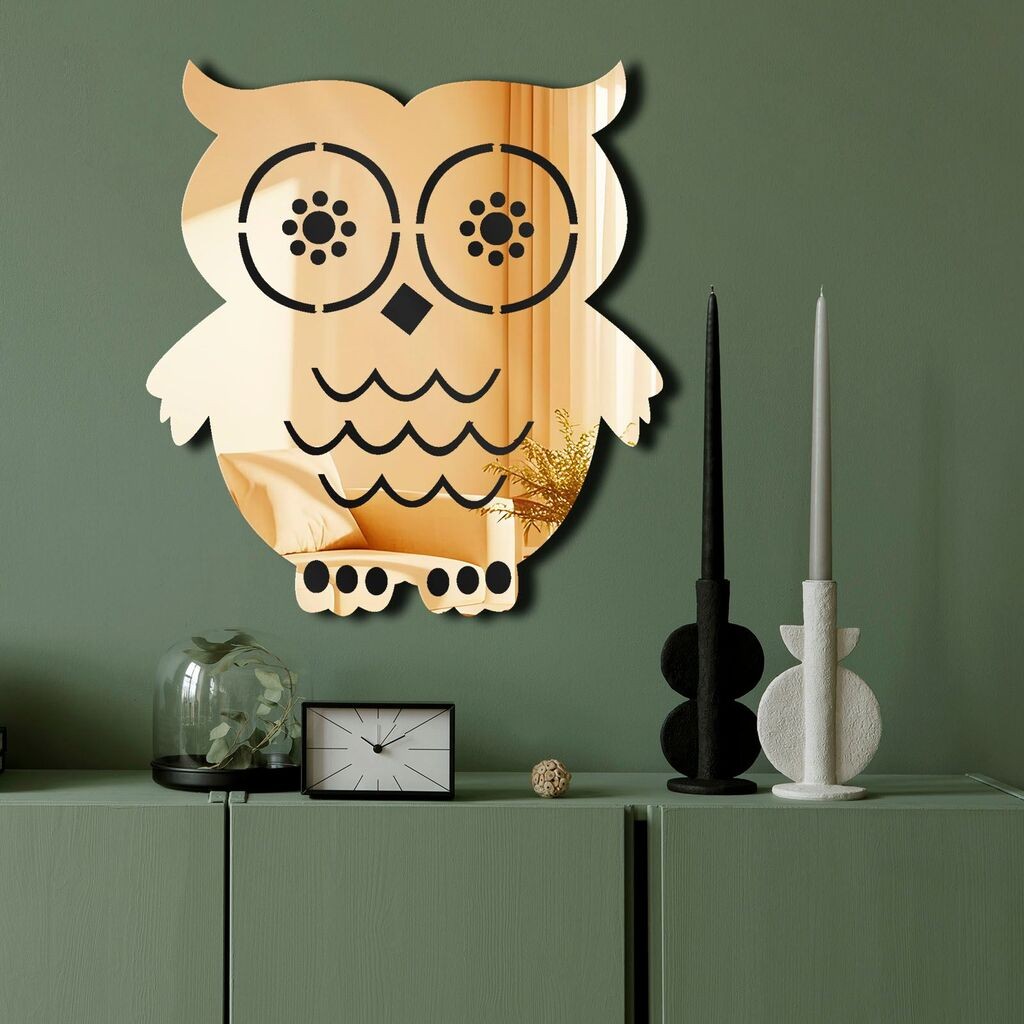 Огледало за dzид Ozgl526, 44x48 см, златна боја