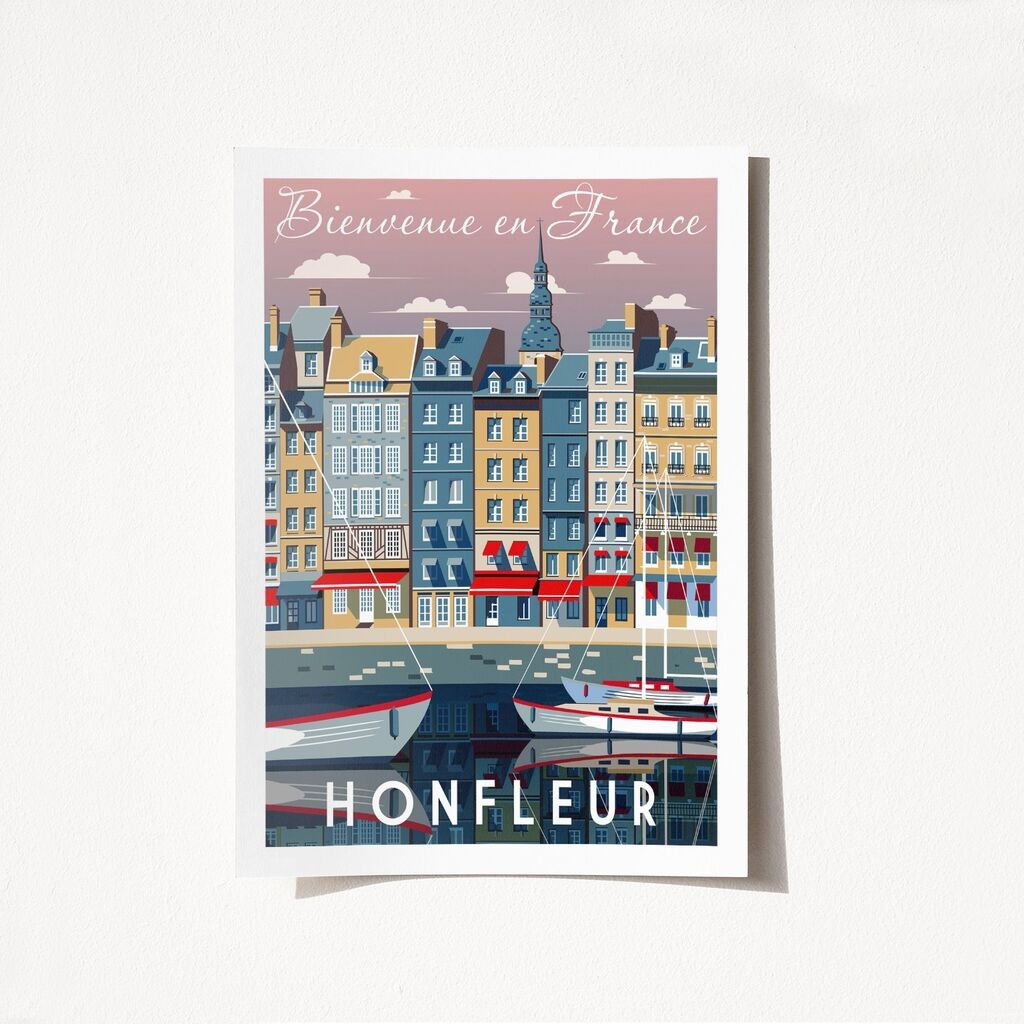 Wallity Poster Bienvenue En France-1956, 29,7x42 cm