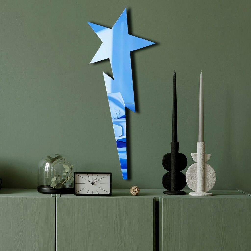 Огледало за dzид Ozgl521, 24x60 см, сино