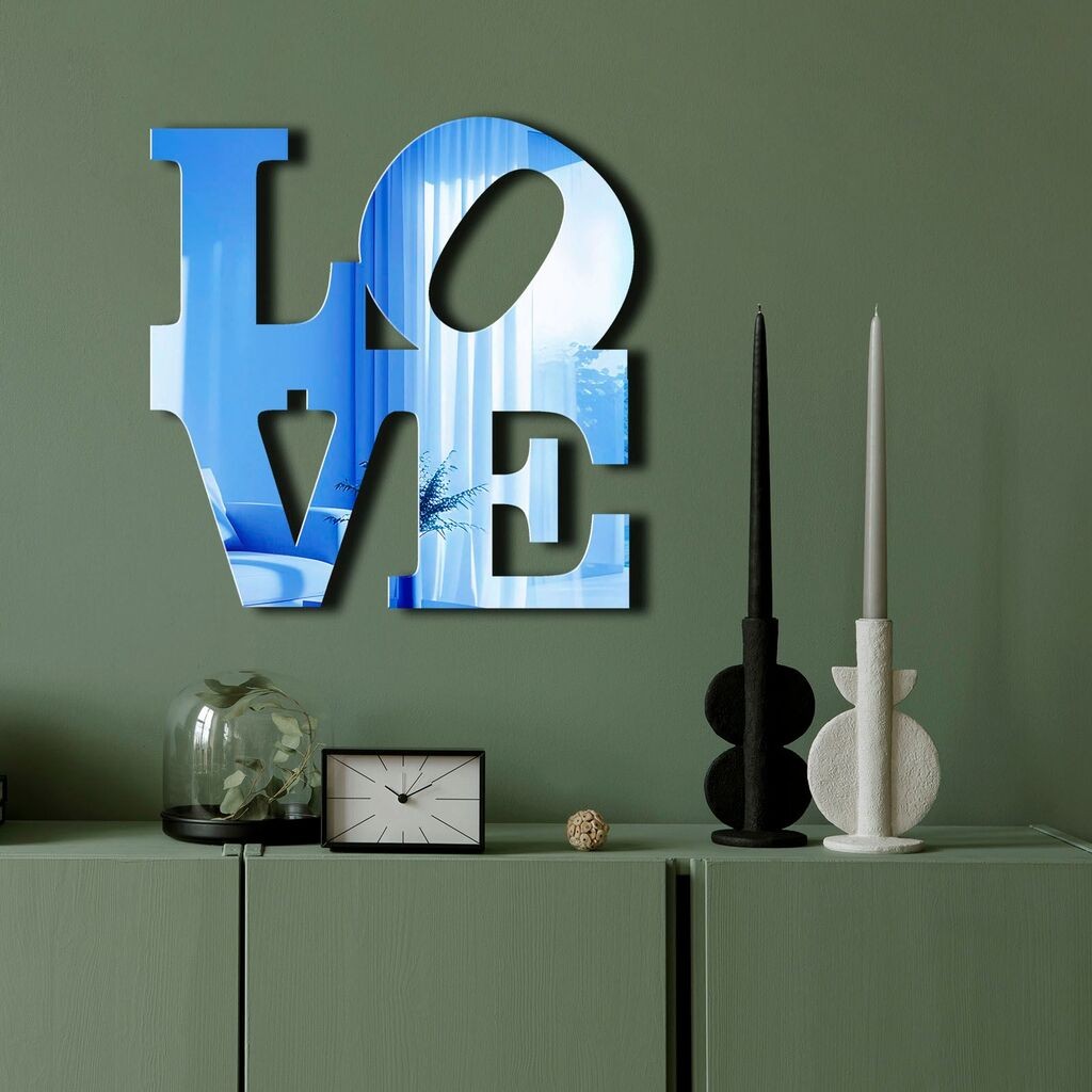 Огледало за dzид Ozgl506, 47x48 см, сино