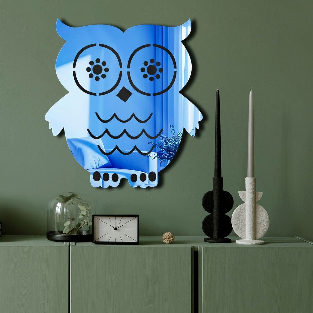 Огледало за dzид Ozgl526, 44x48 см, сино